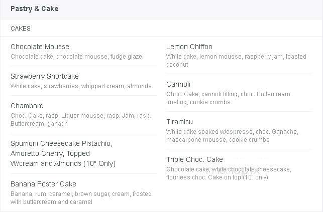 Biscotti Cafe & Pastry Shop - Syracuse, NY menu_pic