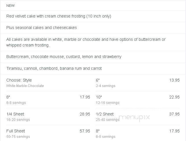 Biscotti Cafe & Pastry Shop - Syracuse, NY menu_pic