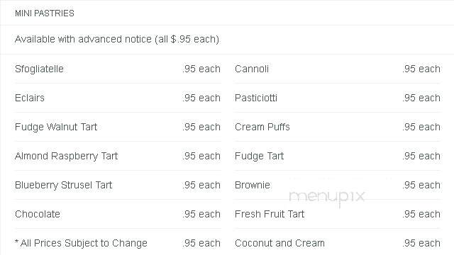 Biscotti Cafe & Pastry Shop - Syracuse, NY menu_pic