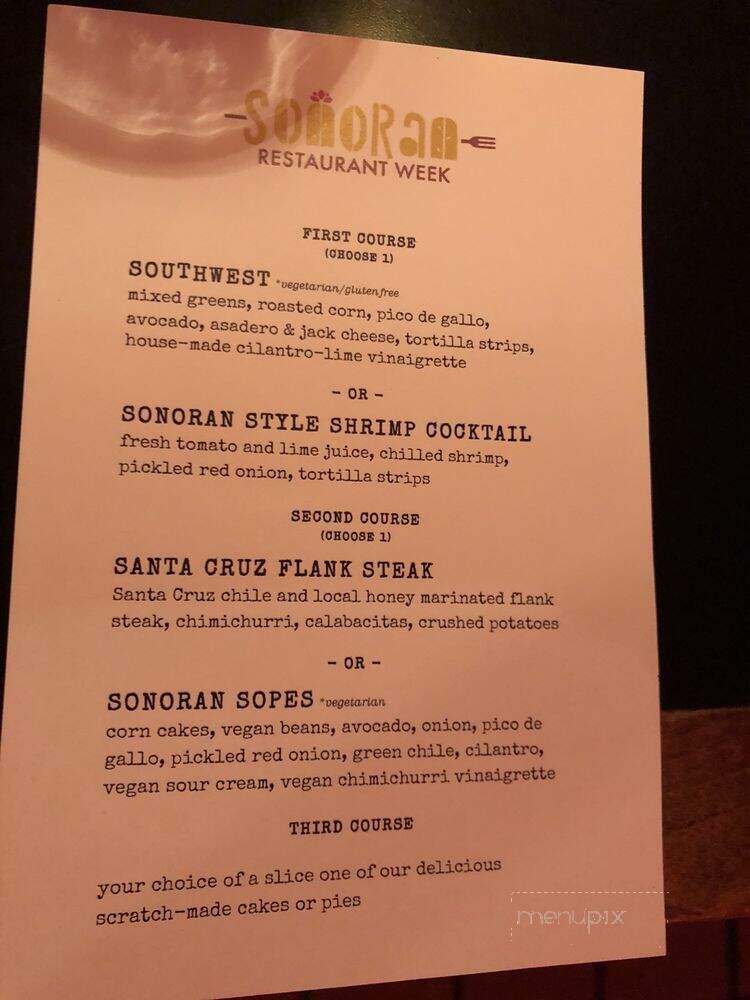 Cup Cafe - Tucson, AZ menu_pic
