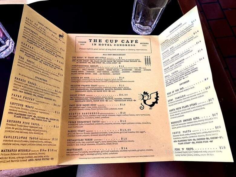 Cup Cafe - Tucson, AZ menu_pic