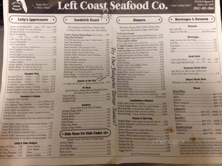 Left Coast Seafood Co - Venice, FL