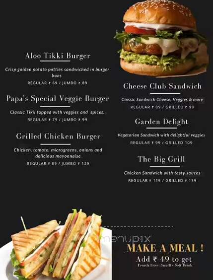 Papa's Pizzeria - Amherstview, ON menu_pic