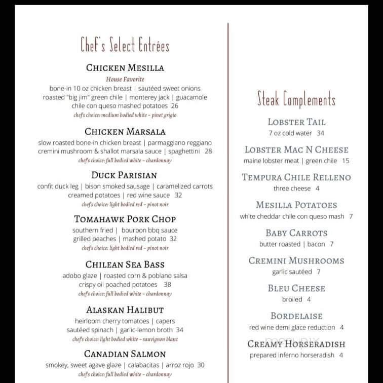 Peppers On The Plaza - Mesilla, NM menu_pic