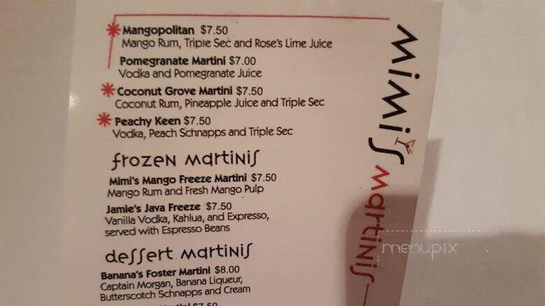 Mimi's - Huntingdon, PA menu_pic