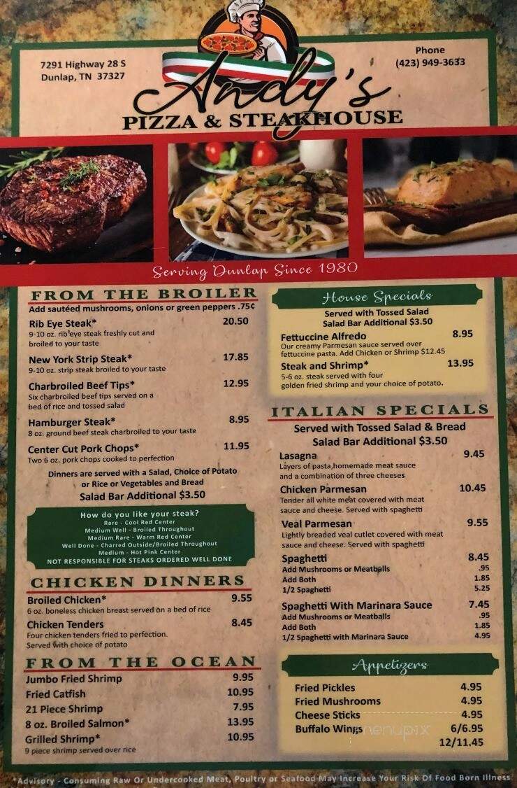 Andy's Pizza & Steakhouse - Dunlap, TN