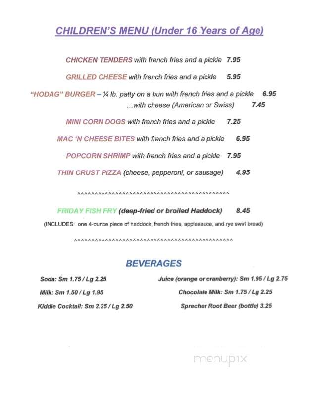 Fireside Supper Club - Rhinelander, WI menu_pic