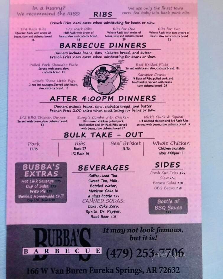 Bubba's Barbecue - Eureka Springs, AR