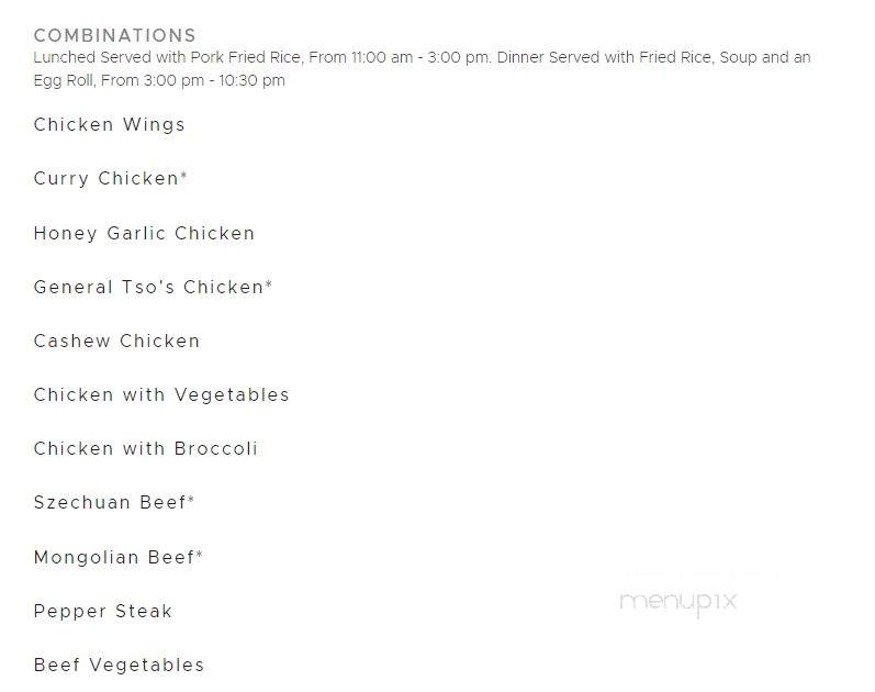 King Chef Chinese Restaurant - Brooksville, FL menu_pic