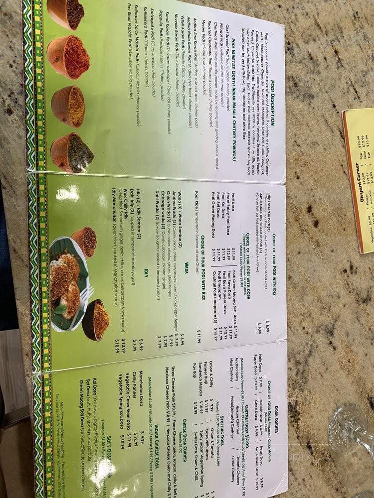 Podi Dosa - Artesia, CA menu_pic