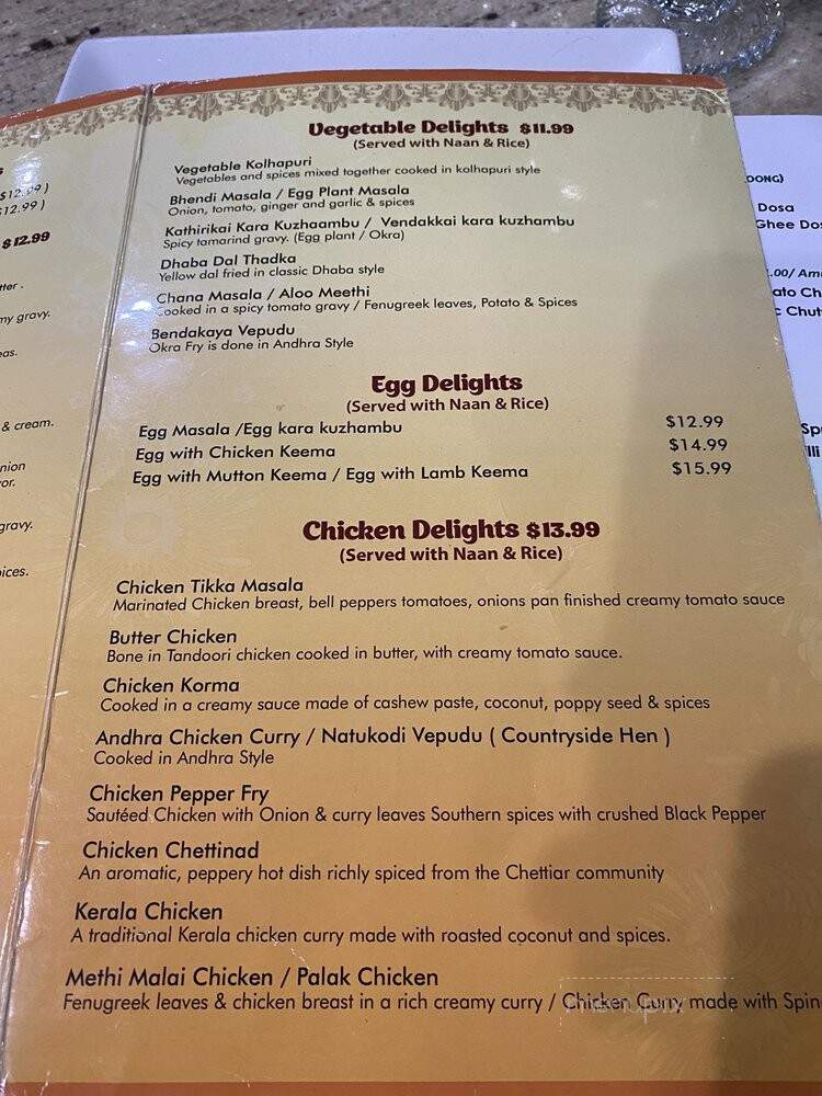 Podi Dosa - Artesia, CA menu_pic