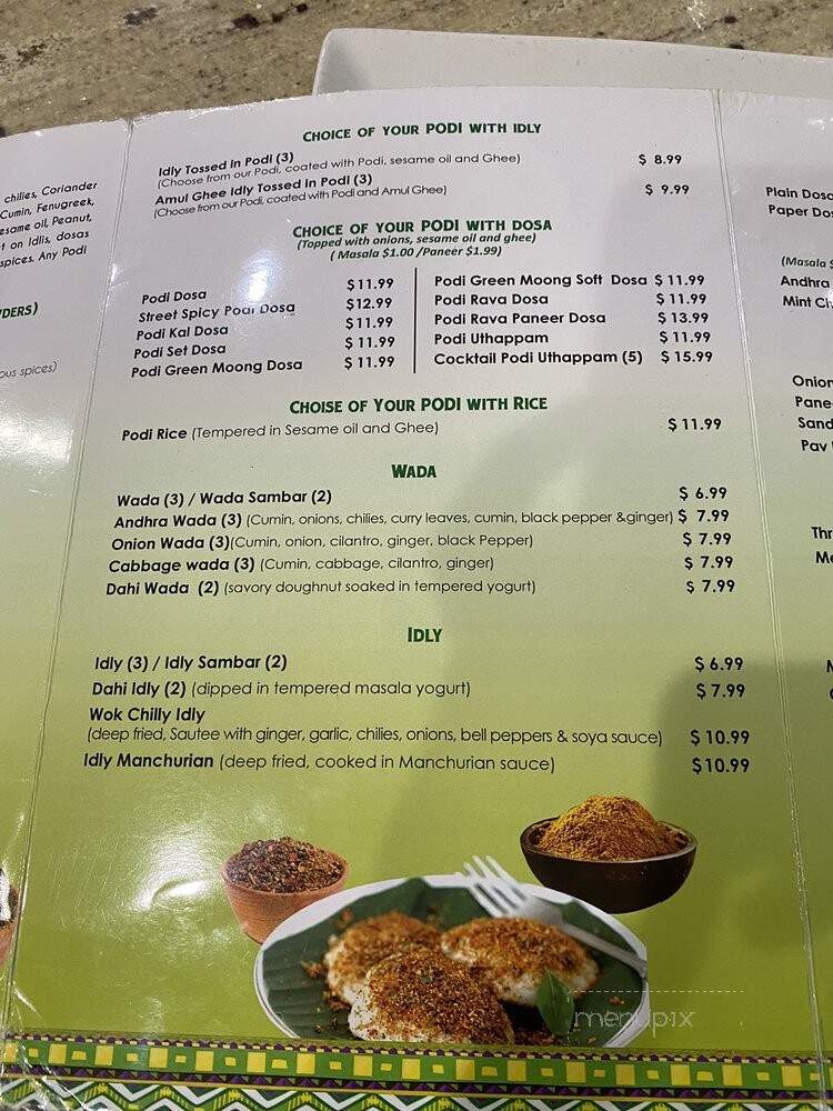 Podi Dosa - Artesia, CA menu_pic