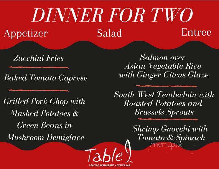 Table 9 - Atlantic Beach, NC menu_pic