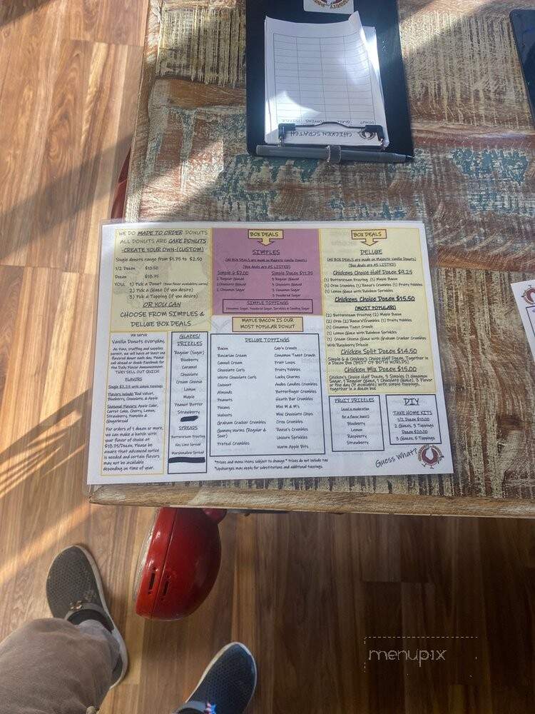 Chickenbutt Donuts - Chapin, SC menu_pic