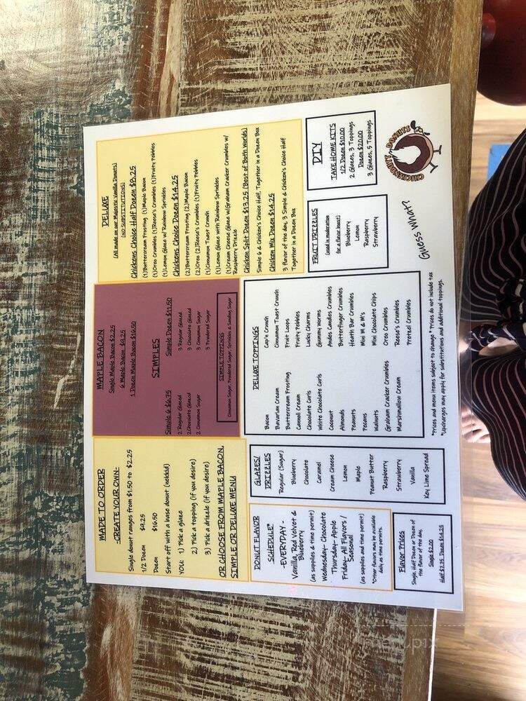 Chickenbutt Donuts - Chapin, SC menu_pic
