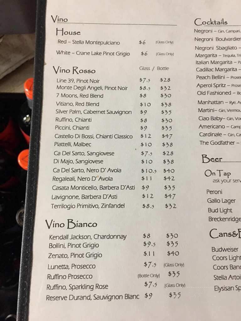 Gallo Italian Supper Club And Bakery - Englewood, CO menu_pic