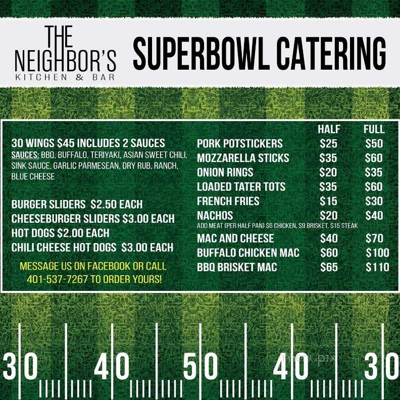 The Neighbor's Kitchen and Bar - North Providence, RI menu_pic