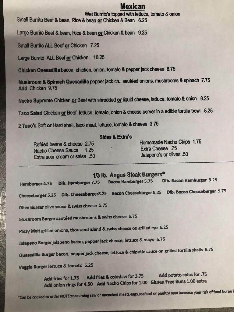 Leona's Restaurant - Vestaburg, MI menu_pic