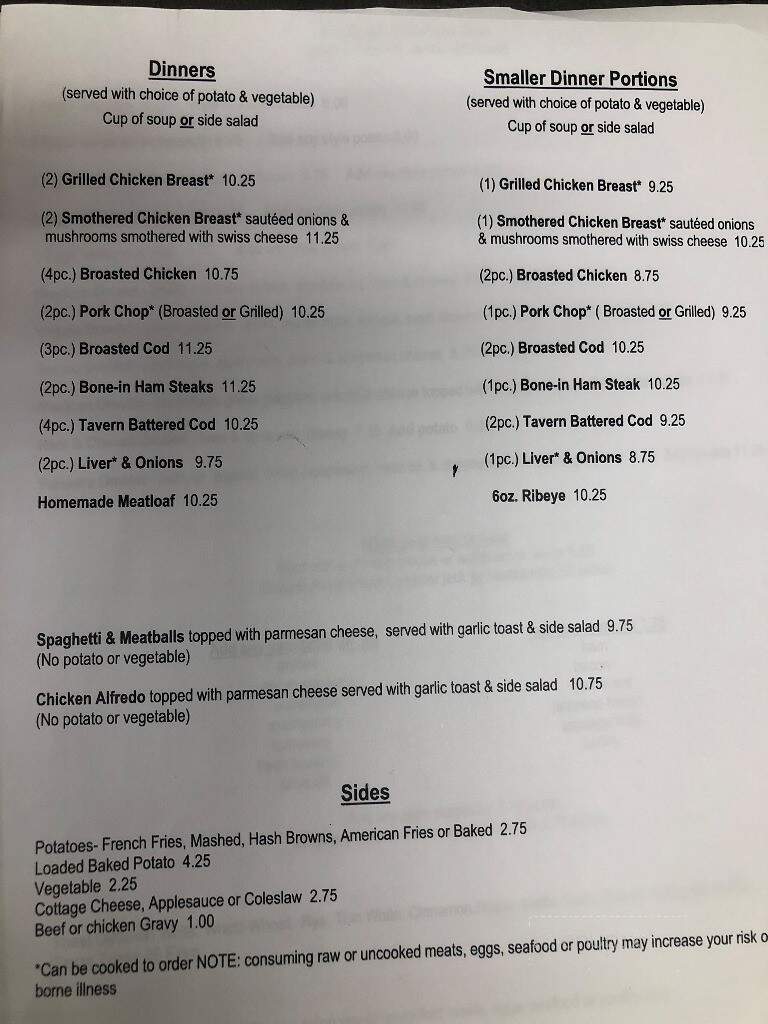 Leona's Restaurant - Vestaburg, MI menu_pic