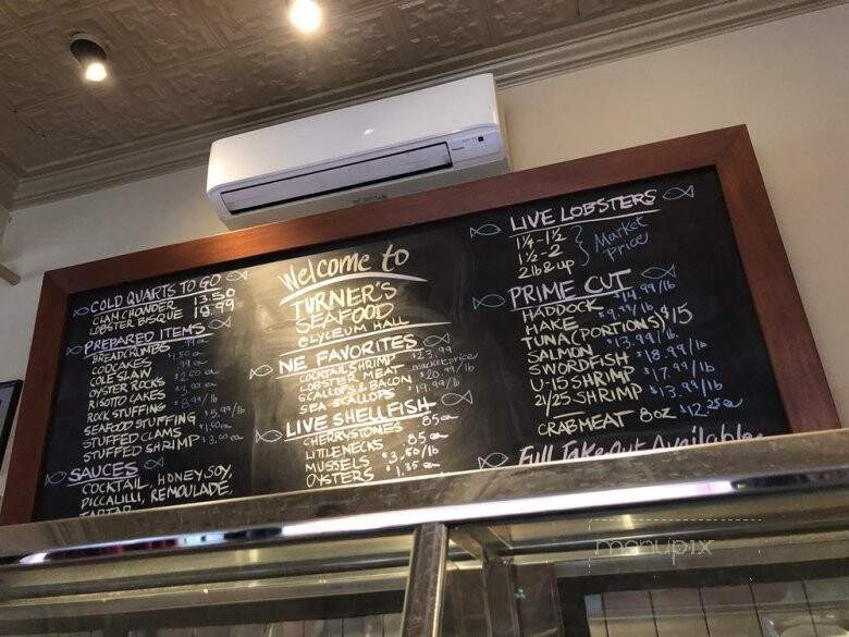 Turner's Seafood at Lyceum Hall - Salem, MA menu_pic