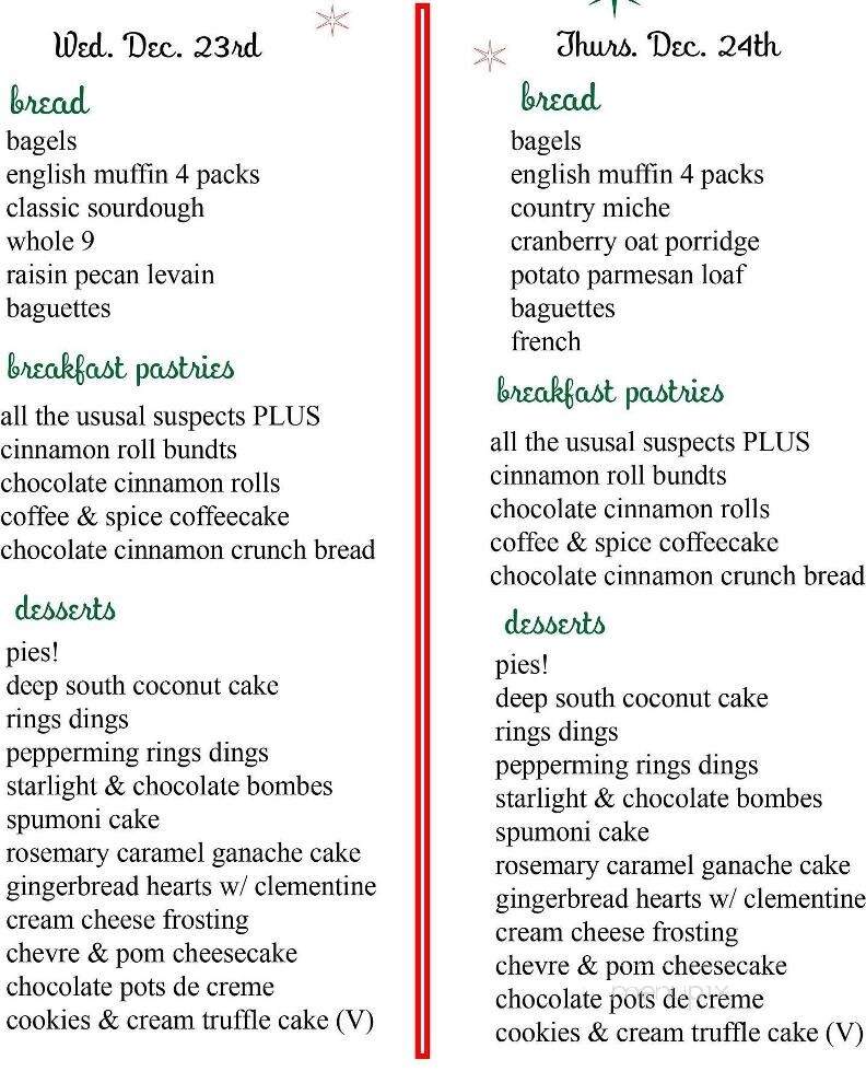 Scratch Bakery - South Portland, ME menu_pic