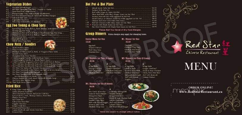 Red Star Chinese Restaurant - Red Deer, AB menu_pic