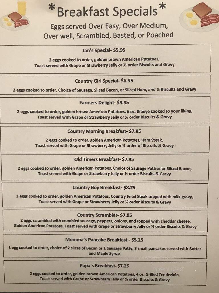 Andresen's - Johnston City, IL menu_pic