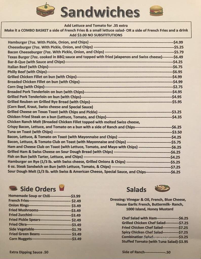 Andresen's - Johnston City, IL menu_pic