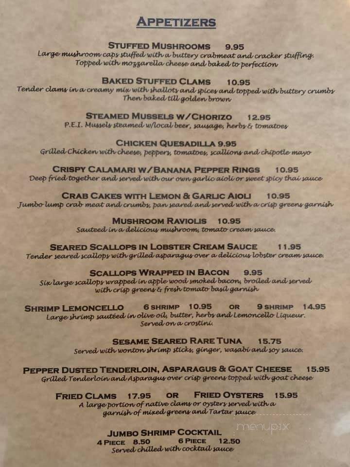 Windward Grille Restaurant - Essex, MA menu_pic