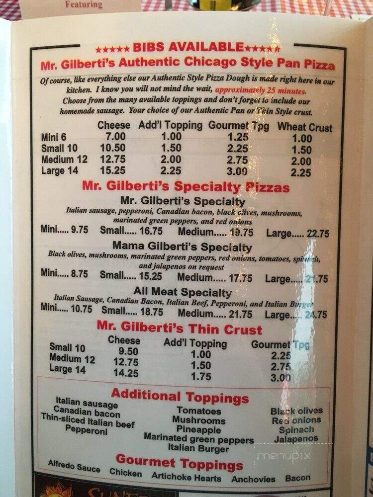 Mr Gilberti's Chicago Pizza - Hollister, MO