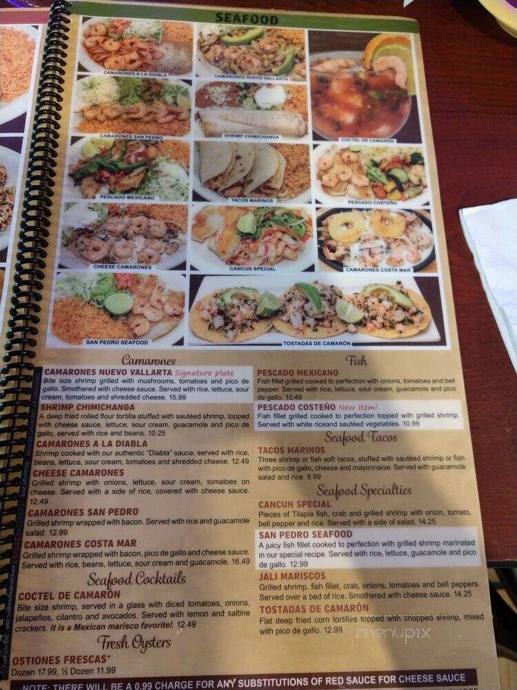 San Pedro Mexican Restaurant - Kearney, NE menu_pic