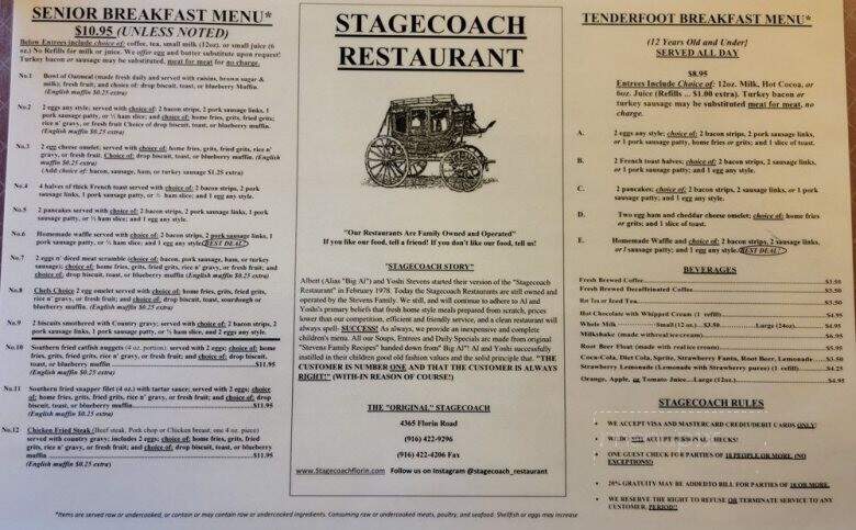 Stagecoach Restaurant - Sacramento, CA