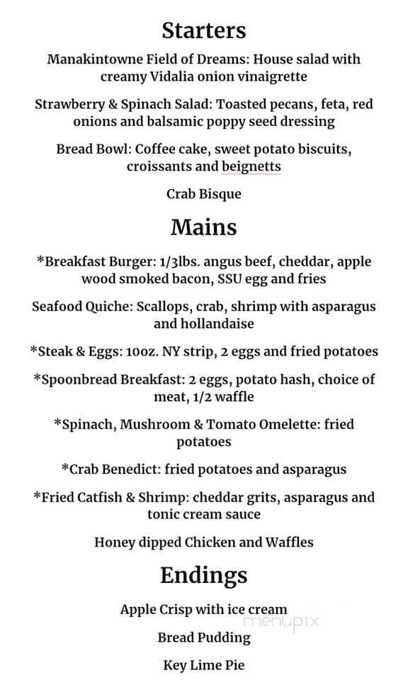 Spoonbread Bistro Deux - Richmond, VA menu_pic