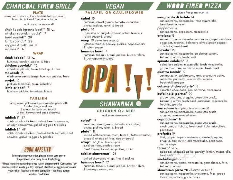 Sticks and Stones - Walpole, MA menu_pic