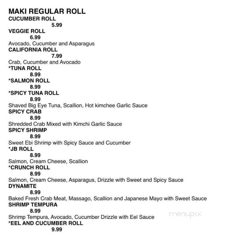 Angel Bar - Pawleys Island, SC menu_pic
