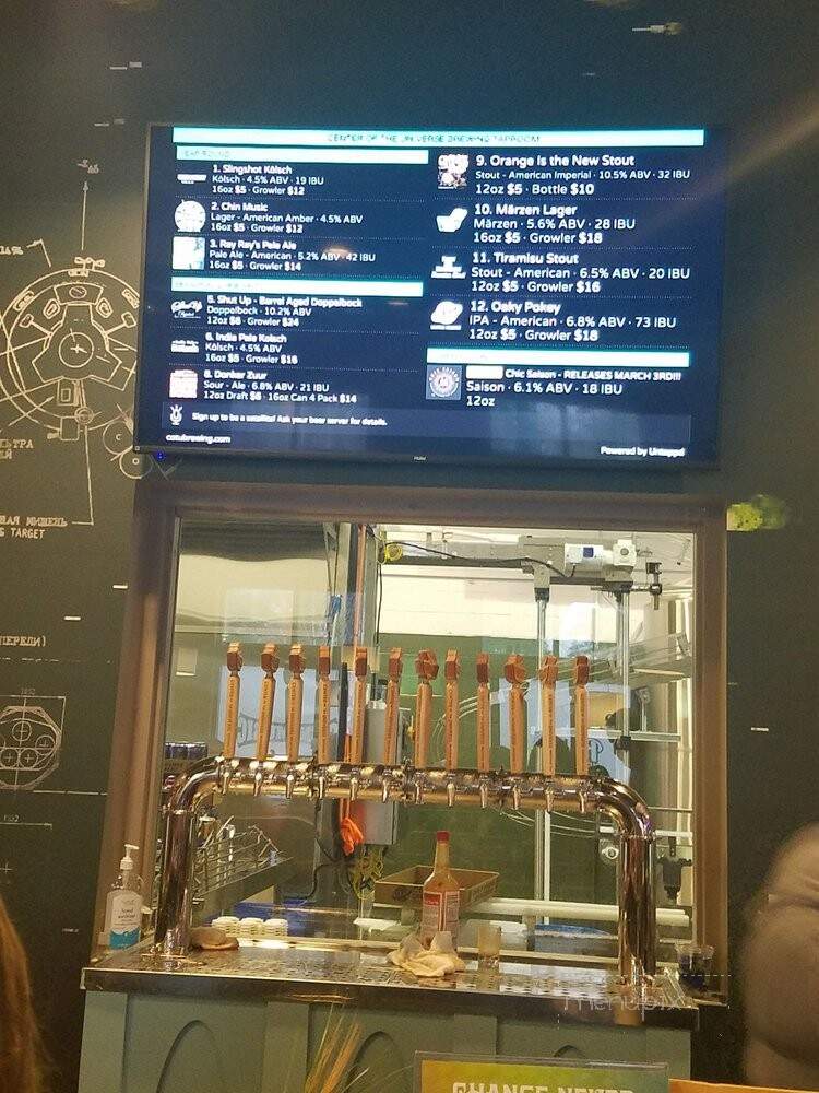 Center of the Universe Brewing Company - Ashland, VA menu_pic