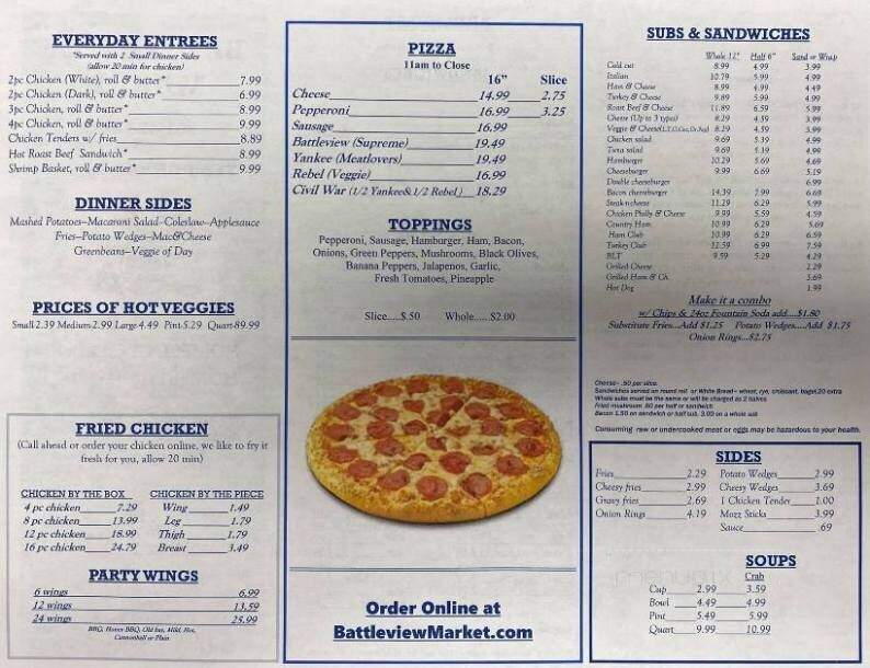 Battleview Market - Sharpsburg, MD menu_pic