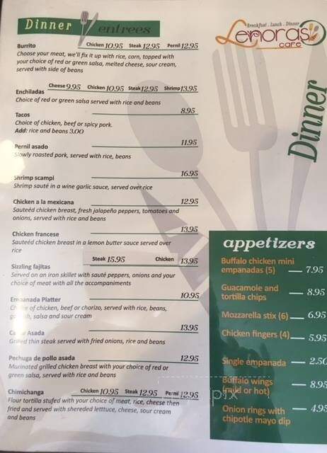 Lenora's Cafe - Keyport, NJ menu_pic