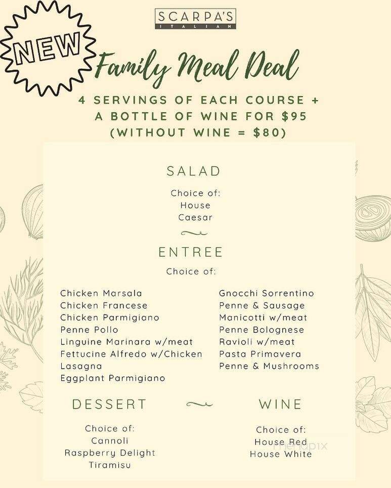 Scarpa's Italian - Lakeland, FL menu_pic