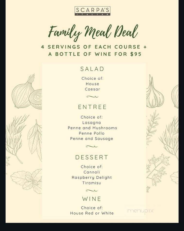 Scarpa's Italian - Lakeland, FL menu_pic