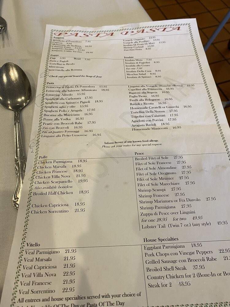 Pasta Pasta - Bronx, NY menu_pic