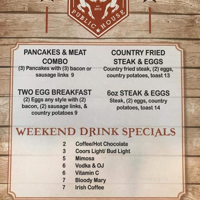 Gordon and Purdy's Public House - Sumner, WA menu_pic