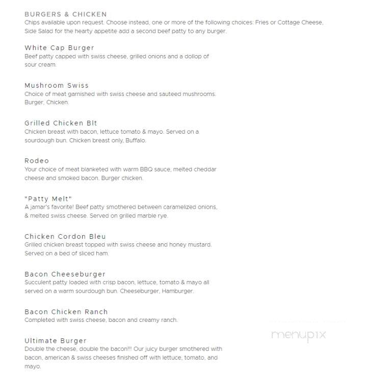 Nancy's Jamar's - Wausau, WI menu_pic