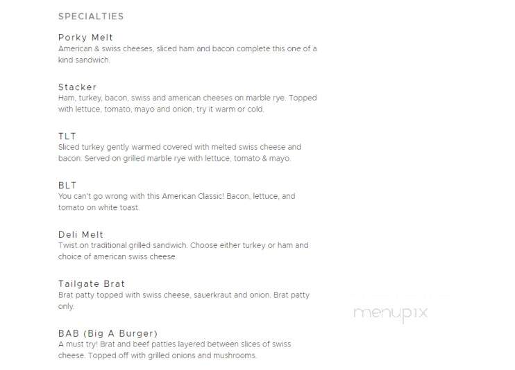 Nancy's Jamar's - Wausau, WI menu_pic