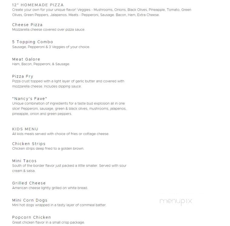 Nancy's Jamar's - Wausau, WI menu_pic