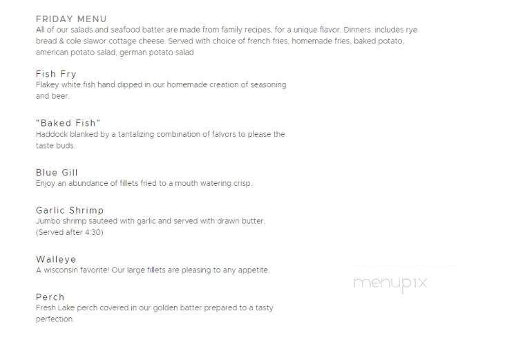 Nancy's Jamar's - Wausau, WI menu_pic