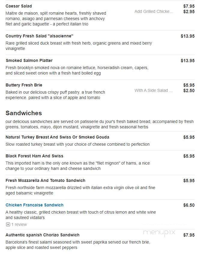 Branko's Patesserie - Honesdale, PA menu_pic