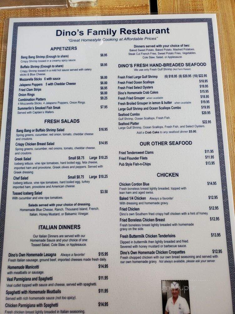 Dino's Family Restaurant - Fort Pierce, FL menu_pic