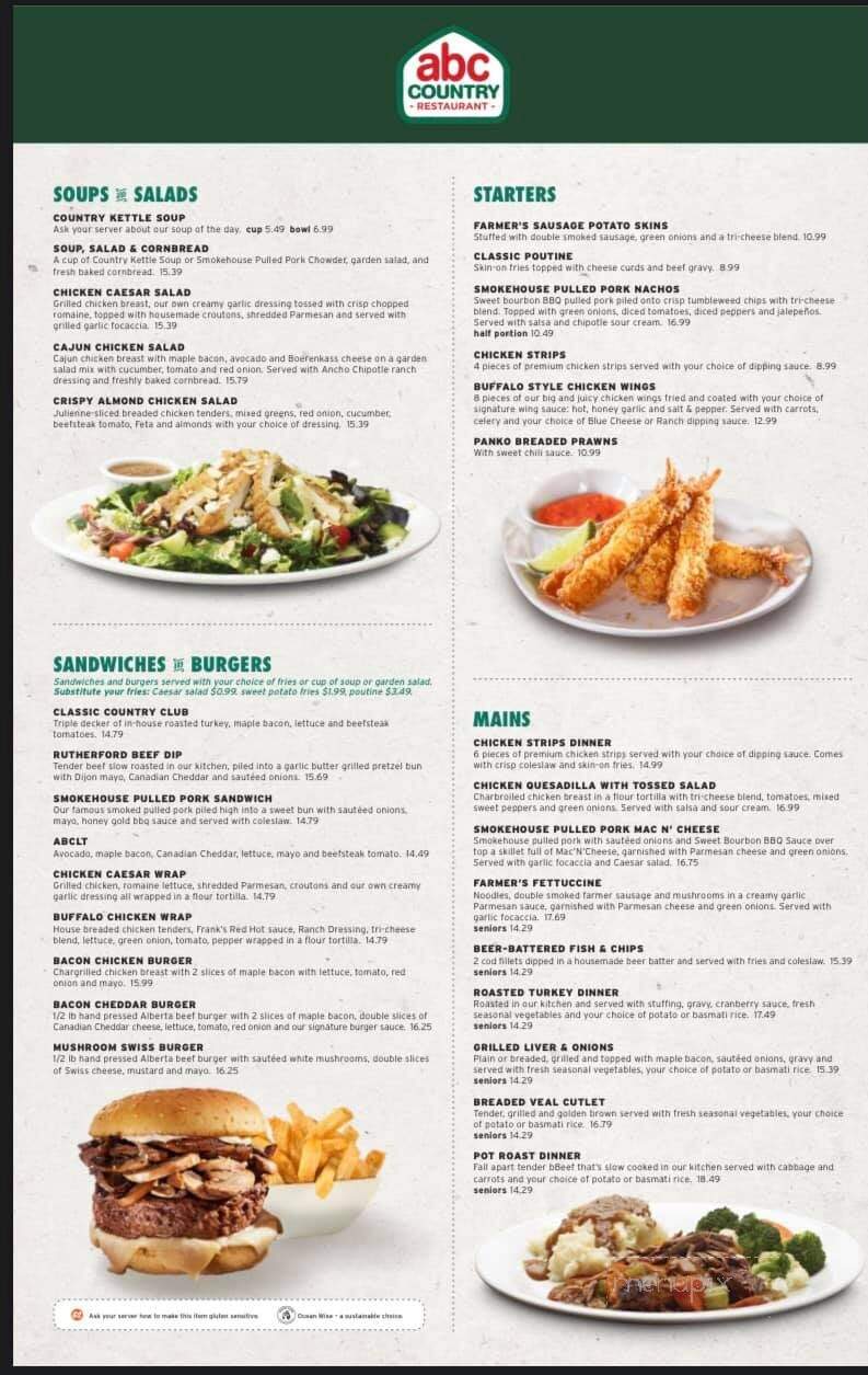 ABC Country Restaurant - Cranbrook, BC menu_pic