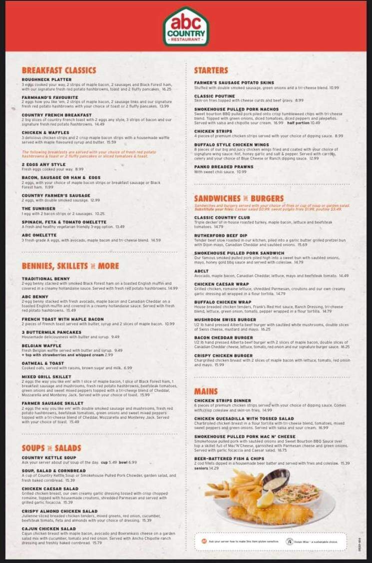 ABC Country Restaurant - Cranbrook, BC menu_pic